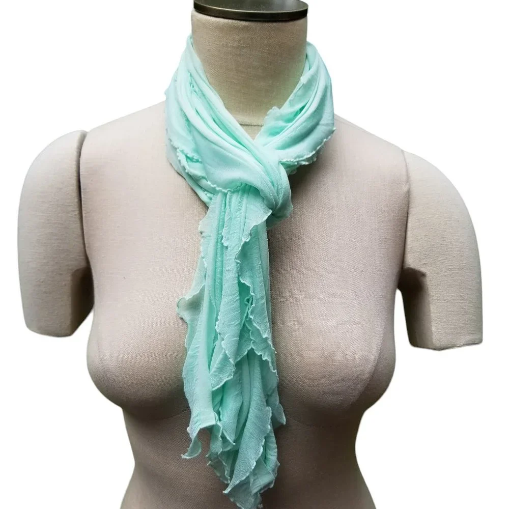 Mint Green Flutter Scarf Lightweight Women Accessory Multiwear
